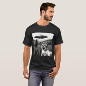 T-shirt Cat Selfie With Alien Ufo Funny Cat Alien Bigfoot (Devant entier)