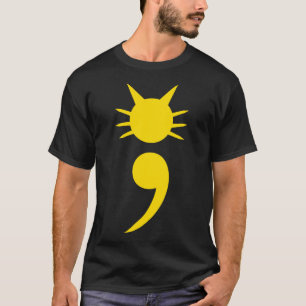 T-shirt Cat Semicolon Mai Mois de sensibilisation à la san