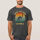 T-shirt Cat-Shirt Men Best Cat Dad Ever Funny (Devant)
