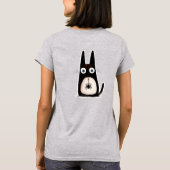 T-shirt cat + spider + Halloween, personalized (Dos)