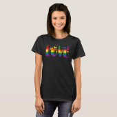 T-shirt Cat Stack Rainbow Gay Pride  LGBT Animal Pet (Devant entier)