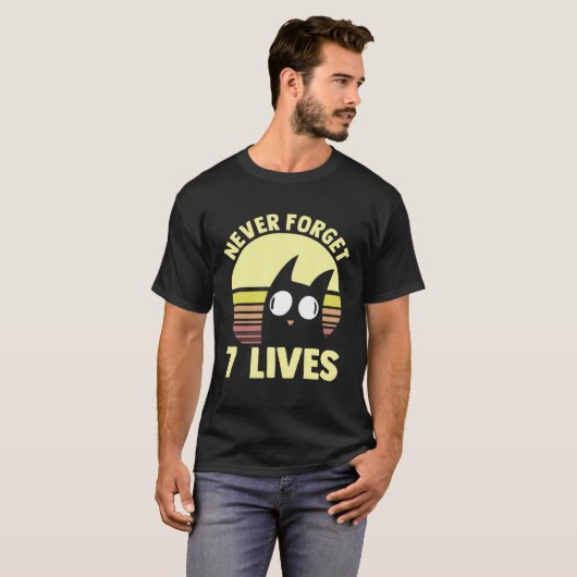 T-shirt Cat Stoic Gothic Philosopher Idea I Never Forget S (Devant entier)