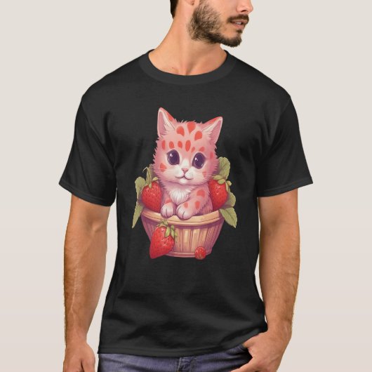 T-shirt Cat Strawberry (Devant)