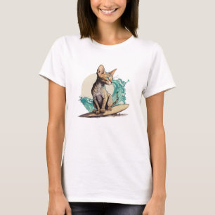 T-shirt Cat Surfing