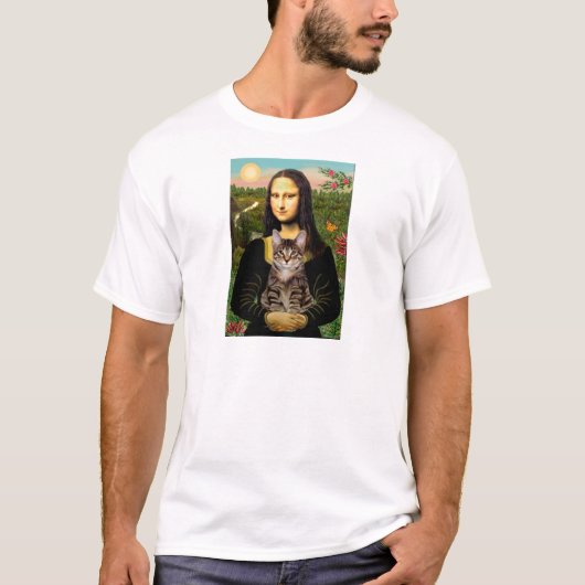T-shirt CAT (Tabby) - Mona Lisa (Devant)