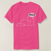 T-shirt Cat têtu Grumé Doigt Moyen Chat Kitty Idiots (Design devant)