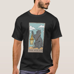T-shirt Cat The Hermit Tarot Card pour un lecteur de carte