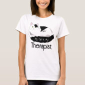 T-shirt Cat Therapist - citation drôle (Devant)