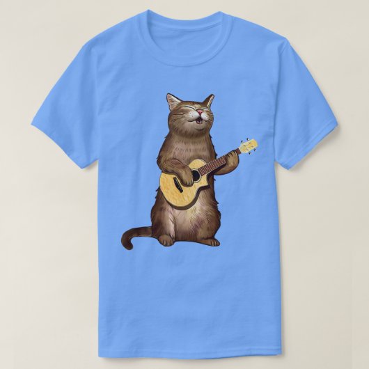 T-shirt Cat toxits for cat lovers funny playing ukulele T  (Design devant)