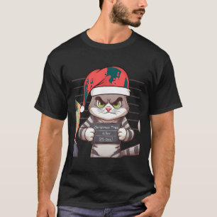 T-shirt Cat Tree Killer Funny Noël Père Noël