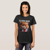 T-shirt Cat Trump 9 Vit Bébé _1 (Devant entier)