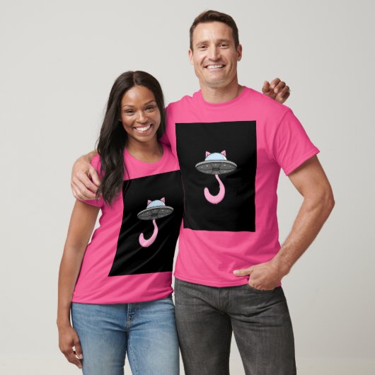 T-shirt Cat Ufo (Unisexe)