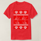 T-shirt Cat Ugly Christmas Sweater  (Design devant)