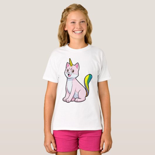 T-shirt Cat Unicorn (Devant entier)