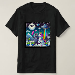 T-shirt Cat & Unicorn OVNI Selfie: Big Meeting #10