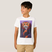 T-shirt Cat Vampire Orange Tabby (Devant entier)