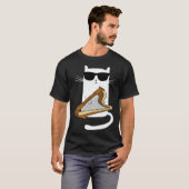 T-shirt Cat Wearing Sunglasses Playing Harp (Devant entier)