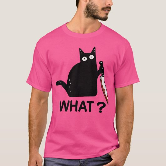 T-shirt Cat What boy (Devant)