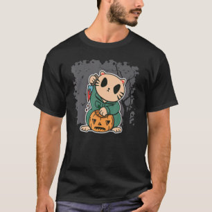 T-shirt Cat What Tee  Antidepressant Cat W Knife Halloween