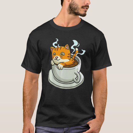 T-shirt Cat Whisperer Drinking Coffee Caffeine Drinker  1 (Devant)