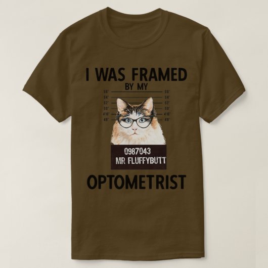 T-shirt Cat with Eyeglass I Ce que Framed Optometry quota (Design devant)