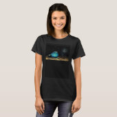 T-shirt Cat with Fish Aquarium in a Light Bulb and Snail (Devant entier)