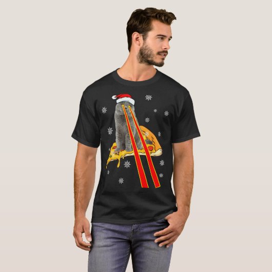 T-shirt Cat With Laser Eyes Funny Zza Cat Christmas (Devant entier)