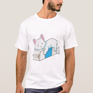 T-shirt Cat with Milk