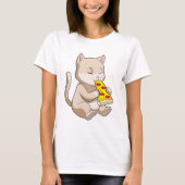 T-shirt Cat with Pizza (Devant)