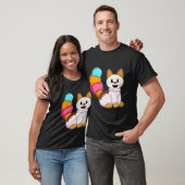 T-shirt Cat with popsicle (Unisexe)