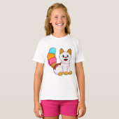 T-shirt Cat with popsicle (Devant entier)
