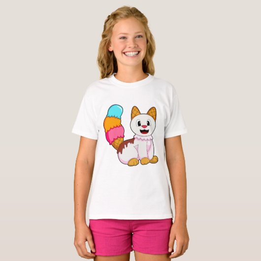 T-shirt Cat with popsicle (Devant entier)