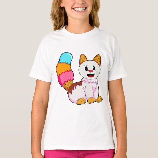 T-shirt Cat with popsicle (Devant)