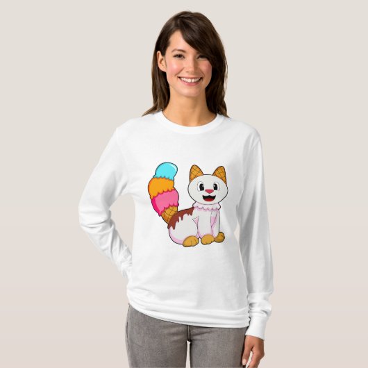 T-shirt Cat with popsicle (Devant entier)