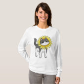 T-shirt Cat with sunflower (Devant entier)