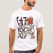 T-shirt Cat Won Do Funny Martial Arts Cat (Devant)