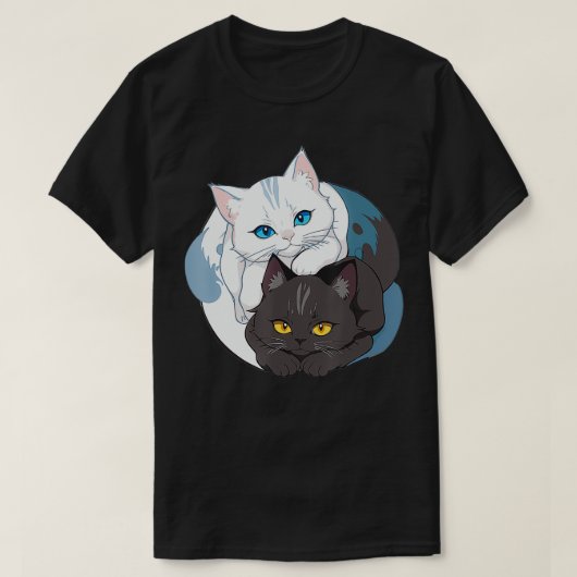 T-shirt Cat Yin Yang (Design devant)