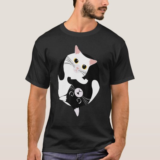 T-shirt Cat Yin yang (Devant)