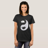 T-shirt Cat Yin Yang Vibes Feline Yoga Chi Gong Ying (Devant entier)
