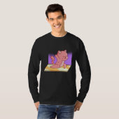 T-shirt cat yoga cute (Devant entier)