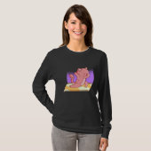 T-shirt cat yoga cute (Devant entier)