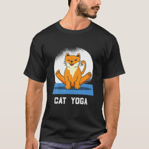 T-shirt Cat Yoga Pose Cute Asana Namaste Méditation Workou