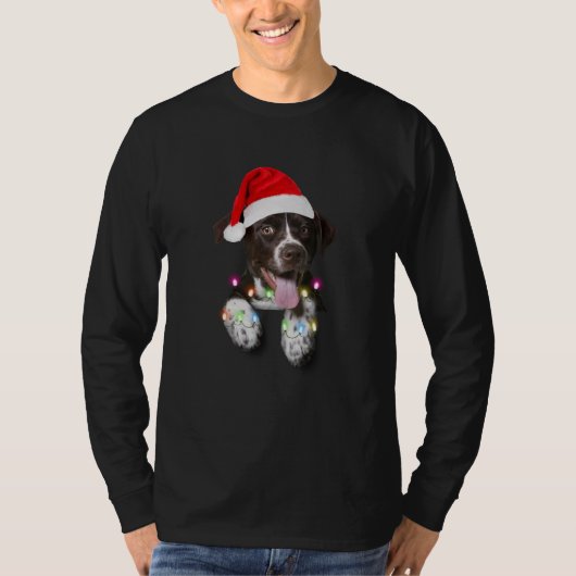 T-shirt catahoula puppy sitting christmas light (Devant)