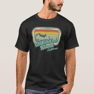 T-shirt Catalina Island Californie Plongée en Apnée Rétro