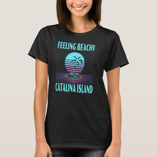 T-shirt Catalina Island Vacances Cool Palm Tree (Devant)