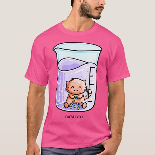 T-shirt Catalyst Cute Chimie Cat Pun (Devant)