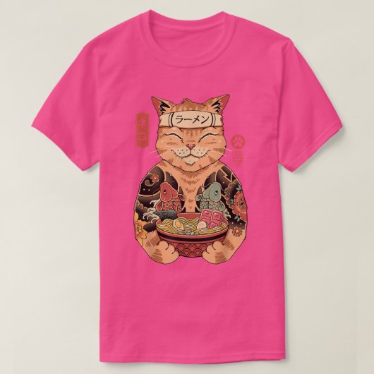T-shirt Catana - Cute chat d'inspiration japonaise (Design devant)
