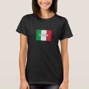 T-shirt Catane Italie Ville avec drapeau italien