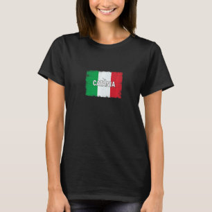 T-shirt Catania  Italie  Ville Avec Drapeau Italien
