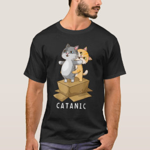 T-shirt CATANIC Drôle de chat Chat mignon amateur Parodie 
